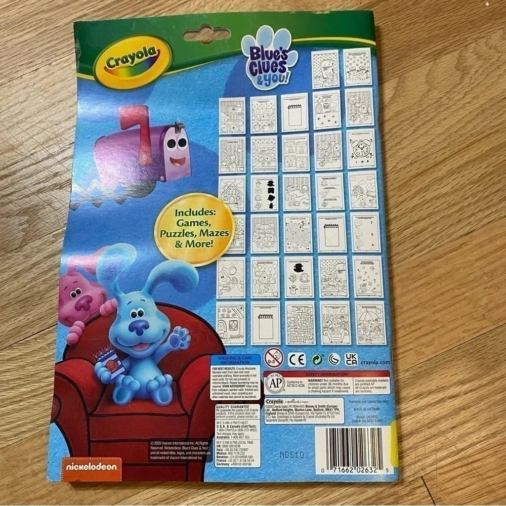 Crayola Blue’s Clues Color & Activity Pad Book NEW Puzzles Mazes Nickelodeon